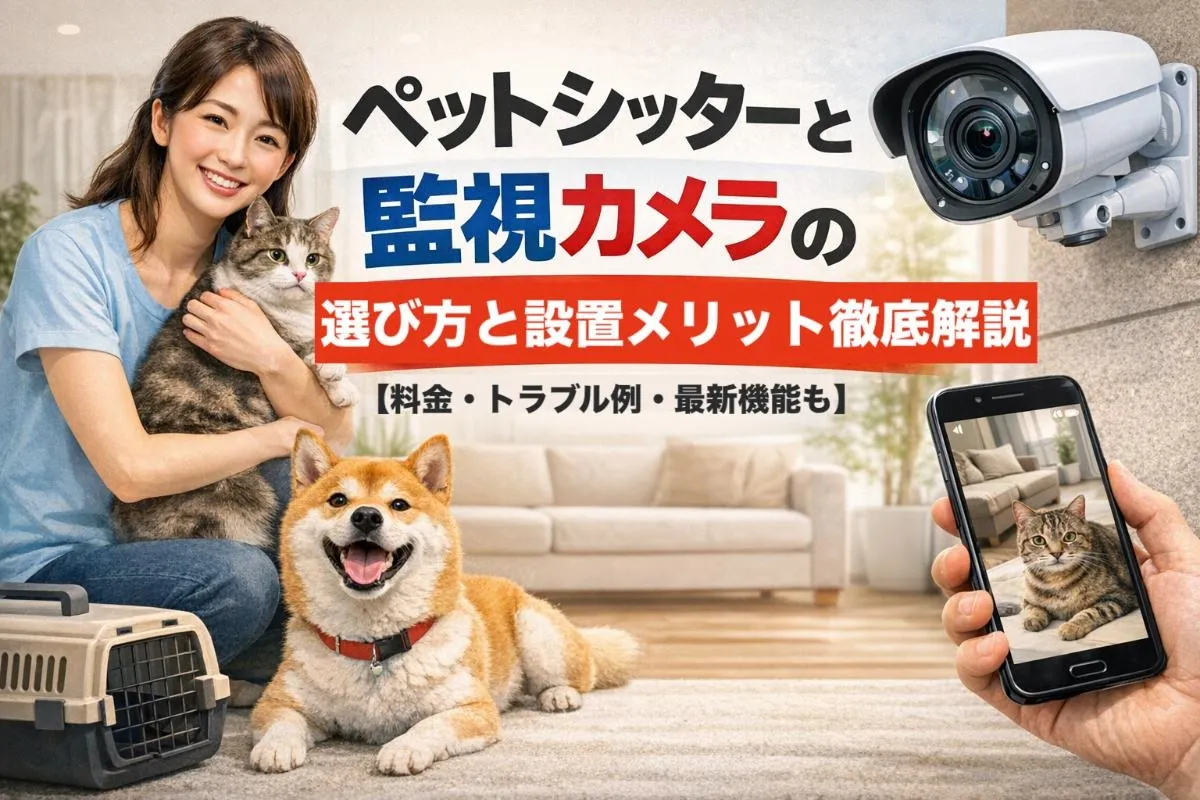 ペットシッターと監視カメラの選び方と設置メリット徹底解説【料金・トラブル例・最新機能も】